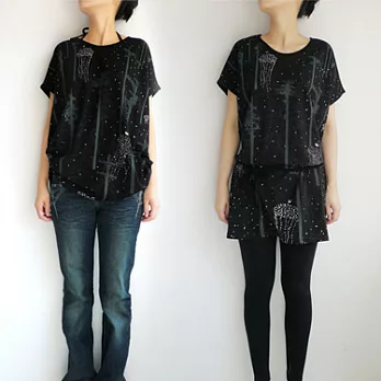 :Urb.【水母螢火城】女/黑/綁繩多穿款FREE黑