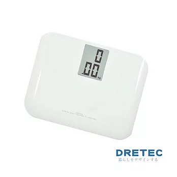 【日本DRETEC】Pico 輕巧安全婦女孩童體重計-白色