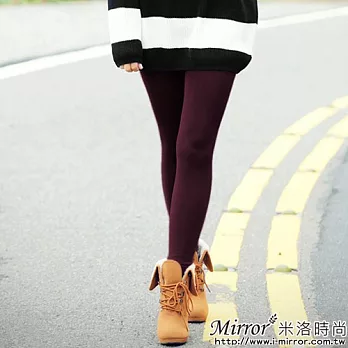 【Mirror米洛時尚】顯瘦保暖高質感刷毛褲襪 MIT台灣製造FREE酒紅