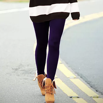 【Mirror米洛時尚】顯瘦保暖刷毛九分褲 MIT台灣製造FREE-深紫