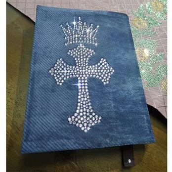 限量施華洛世奇璀璨書衣-閃耀皇冠-丹寧藍紋