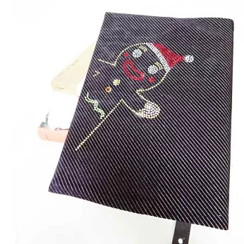 薑餅人書衣向您快樂招手-咖啡紫紋