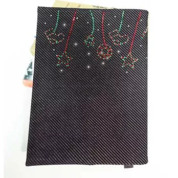 繽紛聖誕書衣-咖啡紫紋