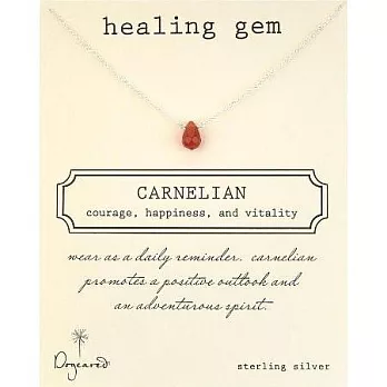 【Dogeared】美國品牌Healing Gem祈願誕生石925純銀項鍊~紅玉瓍925純銀 16英吋