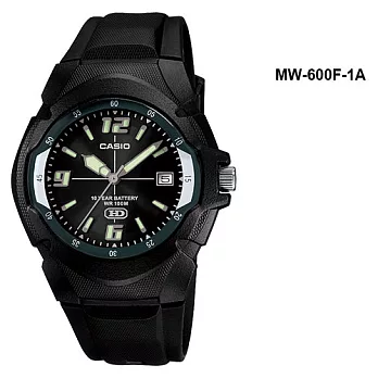 CASIO卡西歐10年電池100m防水指針錶 MW-600F-1A