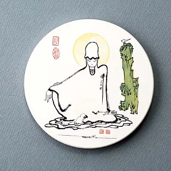 ◆明日樂自在◆蔡志忠 觀音吸水杯墊-觀音2