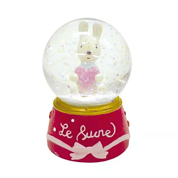 le sucre 法國兔雪球擺飾-紅色