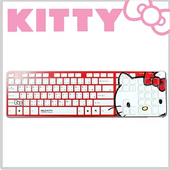 Hello Kitty 2.4G 無線鍵盤 限定經典紅(RF1430)