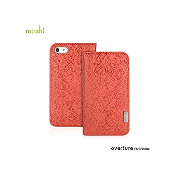 moshi Overture for iPhone 5 側開卡夾型保護套荔枝紅