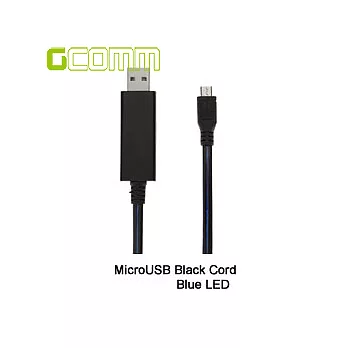 HTC/Samsung/SONY/Moto/LG... micro-USB 流動發光傳輸充電線黑線藍光