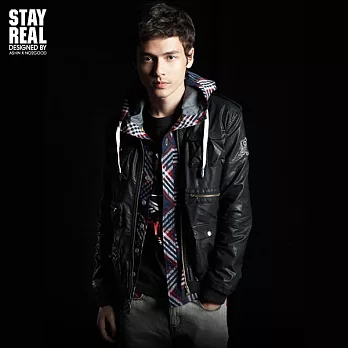 STAYREAL 黑暗騎士皮外套 - 黑標潮流版S黑色