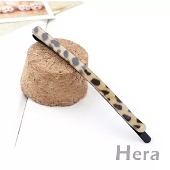 【Hera】狩獵時尚 豹紋點點一字造型髮夾(淺咖啡)