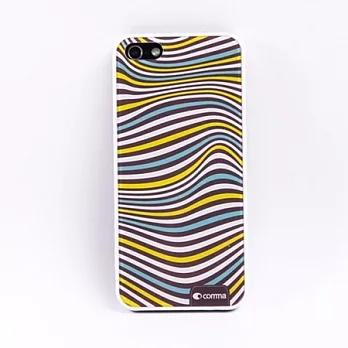 Comma Apple iPhone 5 專用 鏡面水彩保護背殼水波紋