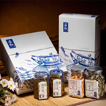 【溪和食品】吻仔魚及櫻花蝦禮盒組(四罐裝)