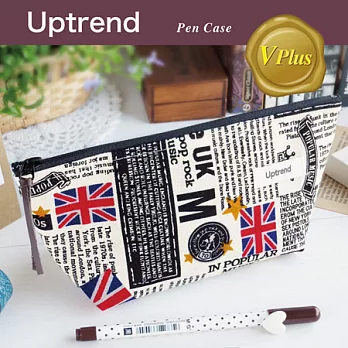 Uptrend/V-plus寬底筆袋˙英倫搖滾