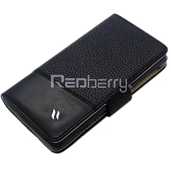 Redberry SONY Xperia T LT30i /LT30p 雙料縫線 側掀(立架式)皮套伯爵黑