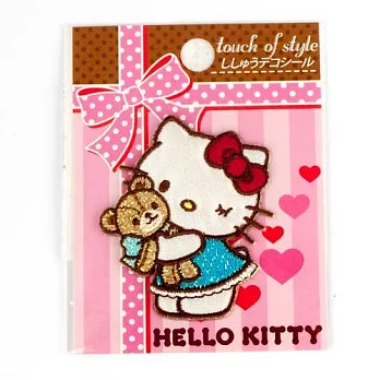 SANRIO HELLO KITTY刺繡貼布(黑)