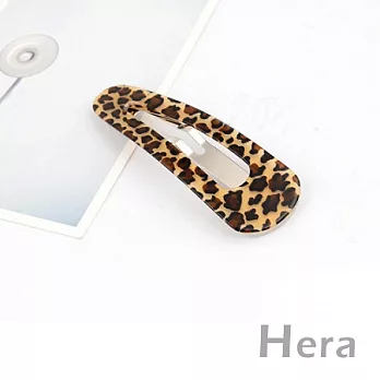 【Hera】自然風 豹紋鏤空造型髮夾/BB夾(咖啡色)
