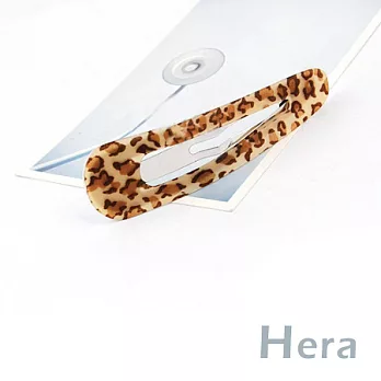 【Hera】自然風 豹紋鏤空造型髮夾/BB夾(淺加啡)