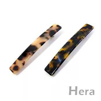 【Hera】優雅知性 豹紋簡約一字造型髮夾(淺咖啡)