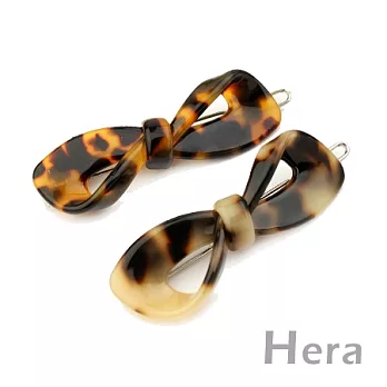 【Hera】無限魅力 豹紋蝴蝶結造型髮夾/髮扣(淺咖啡)