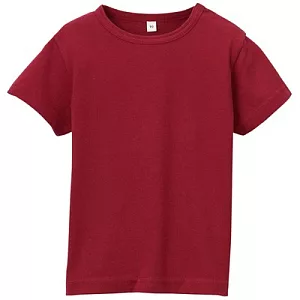 [MUJI 無印良品]男幼棉質基本短袖T恤90紅色