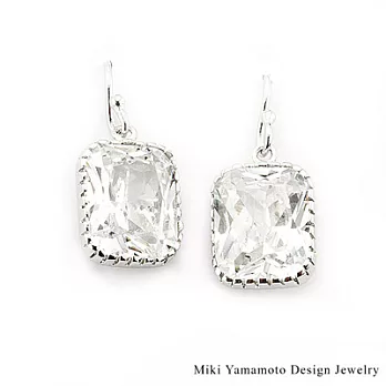 【山本美樹】晶鑽相映 奧地利水晶耳環(銀色)