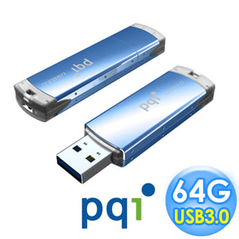 PQI 勁永 Nano 64GB USB3.0 極速時尚隨身碟-精靈藍