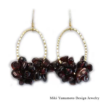 【山本美樹】Vinitera 紫晶純銀耳勾耳環(紫色)