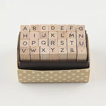 KODOMO NO KAO 手帳/日誌專用迷你印章組(大寫英字)(B)