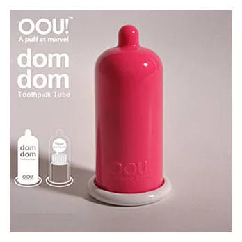 【OOU】 生活創意 DOMDOM 套套 牙籤盒桃紅