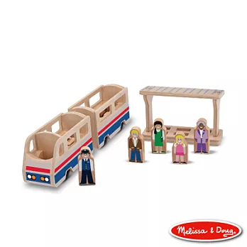美國瑪莉莎 Melissa & Doug 小人國系列 - 木製火車月台組