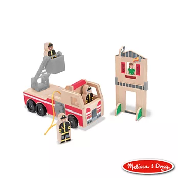 美國瑪莉莎 Melissa & Doug小人國系列 - 木製消防救火組