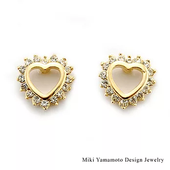 【山本美樹】心之光 水晶鑽針式耳環