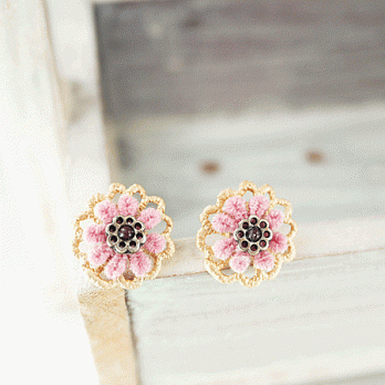 【PinkyPinky Boutique】金色小花朵耳環