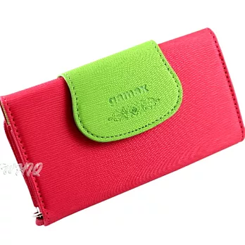 gamax 撞色系列 適用3.5吋-4.3吋智慧型手機皮套/手機套桃紅