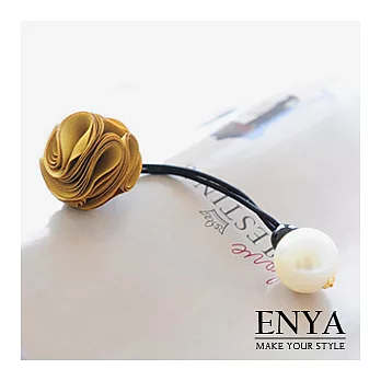 Enya★甜美可愛小巧花朵髮圈/髪束黃色
