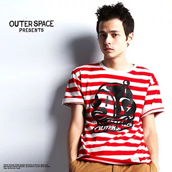 OUTERSPACE 粗條紋太空小丑LOGO TFREE紅白