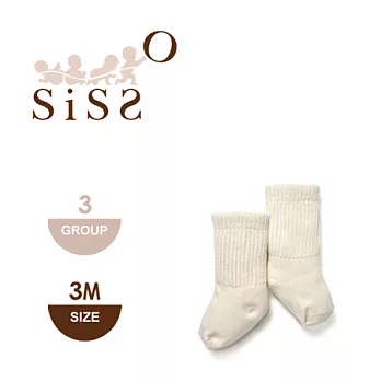 【SISSO有機棉】有機棉泡泡嬰兒襪(三雙入)3M有機棉原色