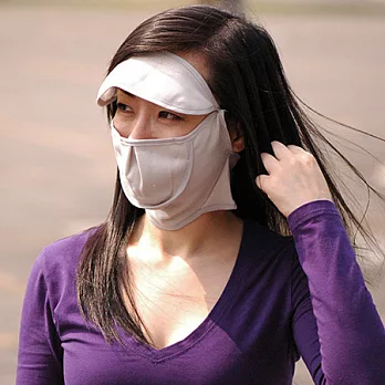 【Seoul Show】臉頸部遮陽 透氣防曬口罩(灰色)