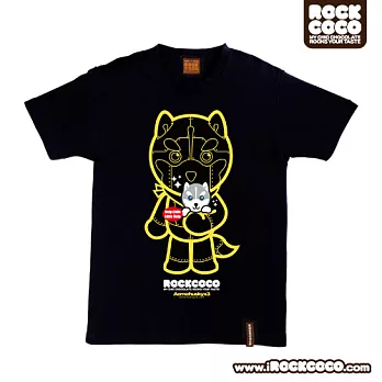 Huskyx3 X ROCKCOCO HELP LITTLE T - 搖滾黑XS黑色