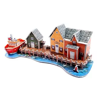 3D立體親子益智拼圖漁人碼頭