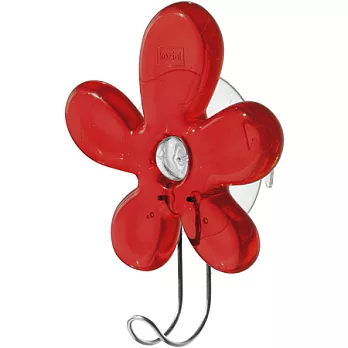 《KOZIOL》花朵吸盤掛勾(透紅)