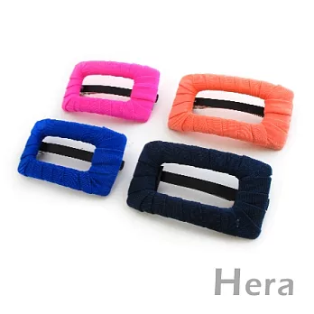 【Hera】撞色時尚 糖果鏤空方塊造型髮夾(四色-玫瑰紅)