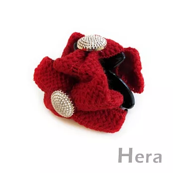 【Hera】編織浪漫 蝴蝶結造型髮夾/抓夾(三色-女王紅)
