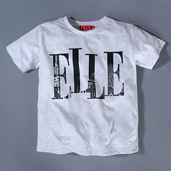 百事特童裝e店【ELLE】特殊品牌LOGO休閒上衣130灰