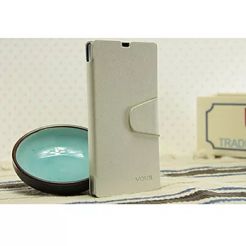 Vouni Sony Xperia Z L36H 超纖左翻皮套-簡約系列白色