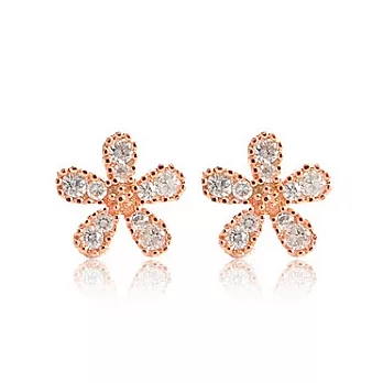 Enya★小巧秀氣鑲鑽小花朵耳環