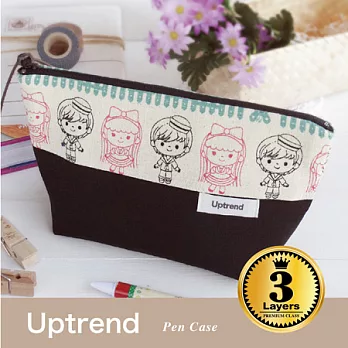 Uptrend Wonderful land(小男孩小女孩)寬底筆袋