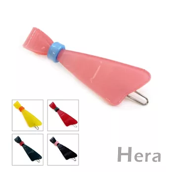 【Hera】糖果玩色 可愛不對稱蝴蝶結造型髮扣/髮夾(五色-甜美粉)